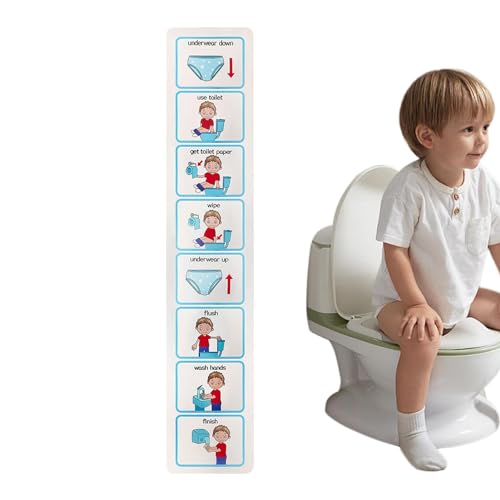 Visueller Zeitplan für das Töpfchentraining, Kinder-Toilettendiagramm, Aufkleber für Kinder-WC, Lernen, Routinediagramm für besondere Bildung, hilft bei der Unabhängigkeit von Ghjkldha