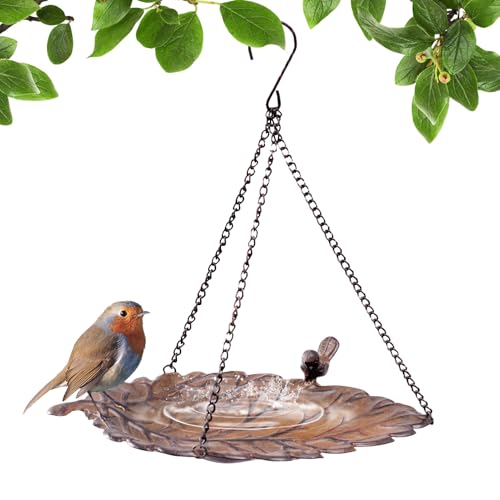 Vogelschale,Garten Vogelbad Tablett | Outdoor Wasserschale Mit Ketten Für Baum Garten Rasen Hinterhof von Ghjkldha