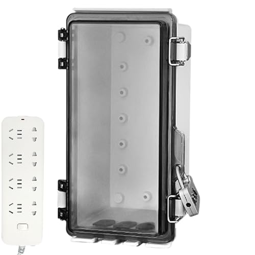 Wasserdichte Elektrobox | Projektgehäuse mit transparentem Deckel zur Inspektion | wetterfestes Gehäuse mit Schloss zur sicheren Aufbewahrung von Elektronik und für Energiepro von Ghjkldha