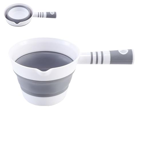 Water Ladle, Foldable Pourer, Multipurpose Scoop Spoon, Hangable Compact Design, 10.55x6.42 Inches, Lightweight Easy Storage, Ideal for Kitchen Garden Bath Cooking Shower Use von Ghjkldha