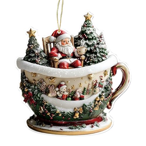 Weihnachtsbaum -Ornamente - 2D hängende Urlaubsdekorationen für Festliche Atmosphäre, saisonaler Charme mit leichtem Design, Ornaments -Set für Autointerne, Rucksack, Tür, Bücherregal Weihnachtsbaum -Ornamente - 2D hängende Urlaubsdekorationen für Festliche Atmosphäre, saisonaler Charme mit leichtem Design, Ornaments -Set für Autointerne, Rucksack, Tür, Bücherregal von Ghjkldha