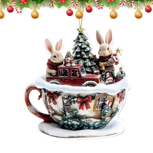 Weihnachtsbaum -Ornamente - 2D hängende Urlaubsdekorationen für Festliche Atmosphäre, saisonaler Charme mit leichtem Design, Ornaments -Set für Autointerne, Rucksack, Tür, Bücherregal Weihnachtsbaum -Ornamente - 2D hängende Urlaubsdekorationen für Festliche Atmosphäre, saisonaler Charme mit leichtem Design, Ornaments -Set für Autointerne, Rucksack, Tür, Bücherregal von Ghjkldha