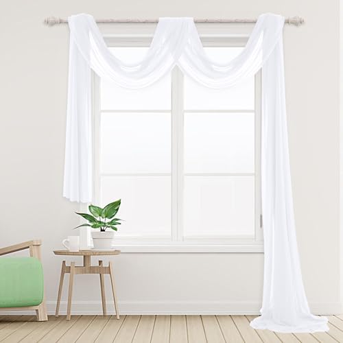 Ghope Querbehang Freihanddeko Transparent, 150 x 600cm Gardinen Voile Vorhang Deko Hochzeitsbogen Tüll für Fotografie Hochzeit Party Geburtstag Taufe Himmelbett Ghope Querbehang Freihanddeko Transparent, 150 x 600cm Gardinen Voile Vorhang Deko Hochzeitsbogen Tüll für Fotografie Hochzeit Party Geburtstag Taufe Himmelbett von Ghope