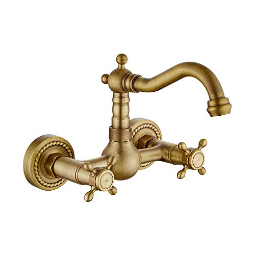 Küchenarmatur für die Wand, Vintage, 360° drehbar, europäischer Stil, Hausdekoration, Minimalistisches Kupfer, Wasserhahn für Küche, Waschbecken, Wasserhahn, Küche Küchenarmatur für die Wand, Vintage, 360° drehbar, europäischer Stil, Hausdekoration, Minimalistisches Kupfer, Wasserhahn für Küche, Waschbecken, Wasserhahn, Küche von Ghopy