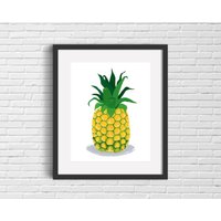 Ananas Kunstdruck | Wandkunst von GhostRabbitDesigns