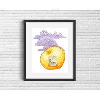 Orange Fensterbild | Wandkunst von GhostRabbitDesigns