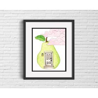 Pear Doorway Kunstdruck | Wandkunst von GhostRabbitDesigns