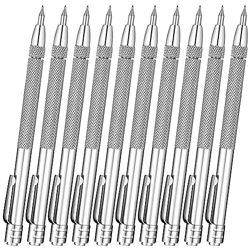 10 StüCk Wolfram Hartmetall Ritzel mit Magnet Aluminium ÄTzen Gravieren Stift mit Clip für Keramik Glas Marmor von Ghulumn