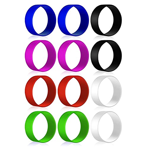 Ghulumn 12 Stück Sublimations-Bänder aus Silikon für Becher, einziehbar, Sublimationspapierhalter (gemischte Farben) von Ghulumn