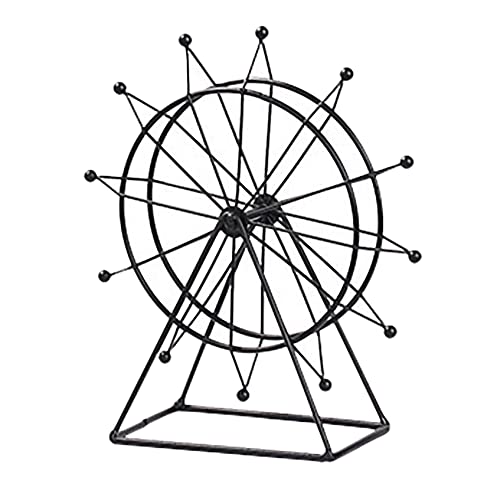 Ghulumn Kleines Rotierendes Riesenrad Metall Miniaturen für Innen Dekorationen Metall Haus Dekoration Ornamente B von Ghulumn