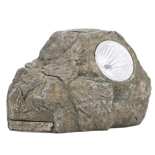 Fake Rock Storage Box, Simuliertes Dekoratives Harz Fake Stone Key Box mit LED -Licht, Safe -Box Im Freien, Einzigartige Gartenverzierungen für Innen- und Außenbereiche von Ghzste
