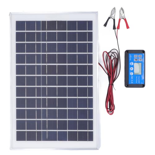 Ghzste 50W 18 V Solar Panel Kit mit MPPT Solar Panel Ladegerät Wasserdichte Ladung Controller 3meter Batterieklemme für RV -Bootsanhänger Im Freien, von Ghzste