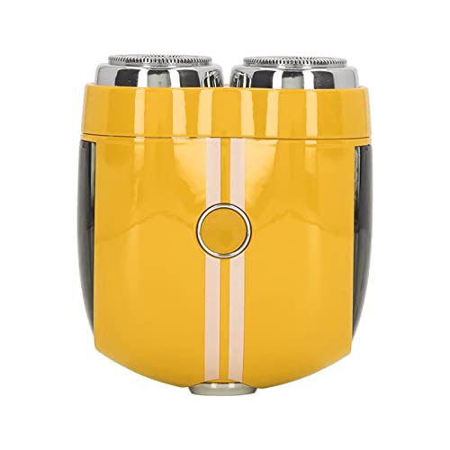 Ghzste Elektrischer Mini -Bart -Rasierer, Typ C Ladung Gebogenes Netz Nass Trockener Gebrauch IPX7 Waterdes Clipper Trimmer, Kompaktes Struktur Design, Zinklegungskörper, (Gelb) von Ghzste
