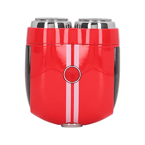 Ghzste Elektrischer Mini -Bart -Rasierer, Typ C Ladung Gebogenes Netz Nass Trockener Gebrauch IPX7 Waterdes Clipper Trimmer, Kompaktes Struktur Design, Zinklegungskörper, (Rot) von Ghzste