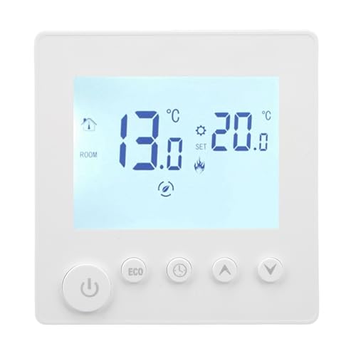 Ghzste Heizung Thermostat mit Sensor, Fernbedienung und Timing-Einstellung LCD-Display für Haus, Wohnung, Bürogebäude, etc. Digitaler Thermostat, Temperatur Regler für Heizung (Normaler Typ) von Ghzste