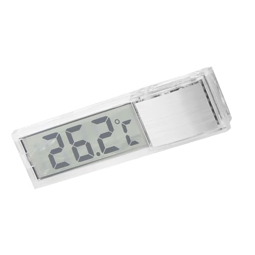 Ghzste Hoch Transparentes Glasschalen -Marine -Thermometer, Präzise Chip 3D -LCD -Innen- und Außenthermometer, Tragbar und Einfach für Aquarium, Fischtank und Meereswassertyp zu Verwenden von Ghzste