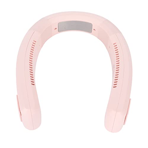 Ghzste Hochgeschwindigkeits-klingen Loser Hals Ventilator, Doppels Chicht Turbinen, Langlebiger Akku, USB-Aufladung, Leichtes Design, Geeignet für den Heim-und Außenbereich (Rosa) von Ghzste