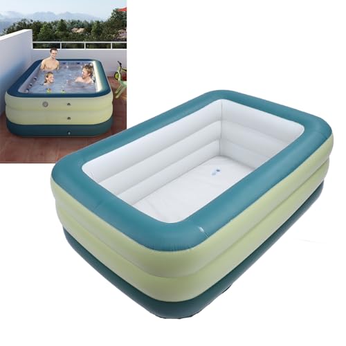 Ghzste Kinder Schwimmbad Aufblasbarer Pool für Kinder und Erwachsene PVC Verdickte 3 Schicht über Dem Boden, um Schwimmbad für Sommer -Wasserparty Garten Rasen zu (1238l) von Ghzste