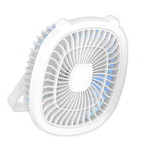 Ghzste Leichter Tischventilator Lüfterdüse, Handheld -Desktop und Tischlampenlüfter mit Leichten, USB -wiederaufladbaren und Tragbaren für Büro Schlafzimmer Schlafzimmer, Mehrf (Weiß) von Ghzste