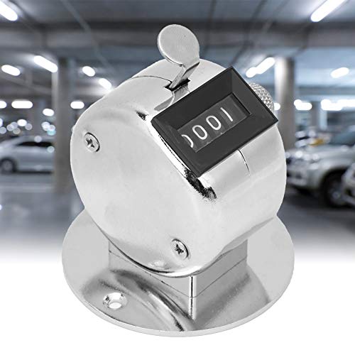 Ghzste Metallkoffer, 4-stellige Zähler, Kompakter Handheld-Clicker mit Basis, für Datenstatistiken, Verkehrsüberwachung von Ghzste