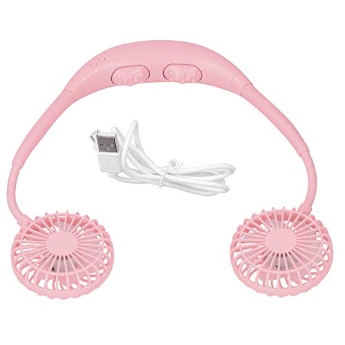 Ghzste Nackenventilator mit Massage, u -gepacktes Lüfter 3 -Geschwindigkeit Verstellbar, Farbenfrohe Lichter, Geeignet für Arbeiten oder Sportarten Im Freien, Großes Luftvolumen und von Ghzste