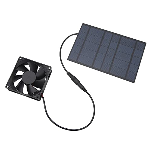 Ghzste Solarpanel -Lüfterkit, Reduzieren Temperaturfeuchtigkeit, Solar -Anbieter -Lüfter IPX7 für Hühnerkoop -Gewächshäuser Haustierhaus von Ghzste