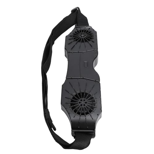 Ghzste Wiederaufladbarer Gürtelventilator 8000 -mAh Battery Battery Battery Operated Wearable Personal Lüfter mit Zwei Gebläsensystemen für Campingfischen Im Freien mit Abnehmbarem (Schwarz) von Ghzste