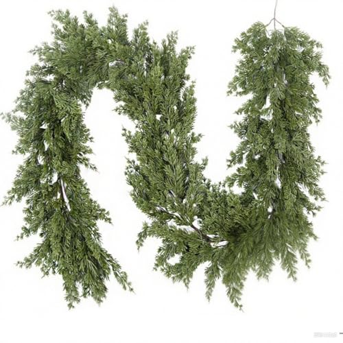 Norfolk-Kieferngirlande, künstliche künstliche grüne Girlande, realistischer Weihnachtskranz, Weihnachtsdekoration für Urlaub, Innen- und Außenbereich, 1,8 m Norfolk-Kieferngirlande, künstliche künstliche grüne Girlande, realistischer Weihnachtskranz, Weihnachtsdekoration für Urlaub, Innen- und Außenbereich, 1,8 m von Ghzste