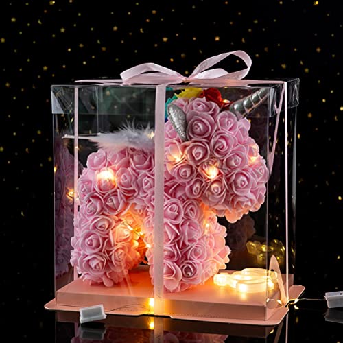 Rosen Einhorn, Mama Freundin Geburtstagsgeschenke Frauen Geschenke für Sie Rosen Einhorn RosenEinhorn Künstliche Rosen Blumen Jahrestag Geschenk für sie RosenEinhorn mit Box von Ghzste