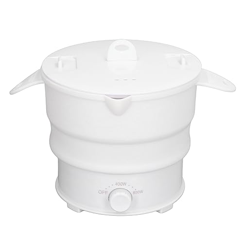 Travel Cookwear, Faltbarer Elektrischer Hot Pot-Kocher, 800 W, 1,2 L, Reisetopf für Camping, Büro, Hotel, Nudelbrei-Suppe (EU -Stecker 220 V) von Ghzste