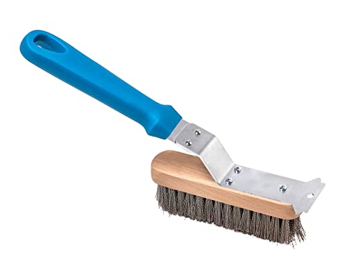Gi.Metal Stahlborsten Grillbürste, Leichter Kunststoffgriff, Schaber von Gi.Metal