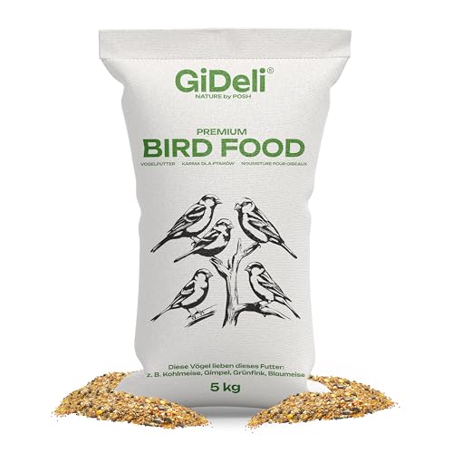 GiDeli Vogelfutter für Wildvögel ganzjährig 5 kg Wildvogelfutter erstklassige Zusammensetzung von GiDeli