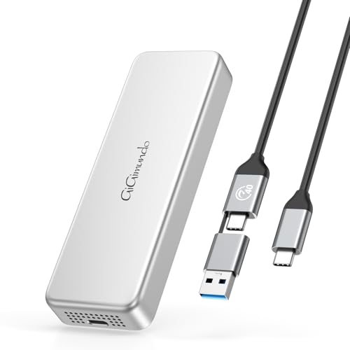 GiGimundo G40 USB4 40Gbps Tragbare SSD 2TB, CNC-Gefrästes Aluminium, Integrierter Aktiver Turbolüfter Externe SSD für Content Creators und Kreativprofis, Bis zu 3200MB/S Schnelle Datenübertragung von GiGimundo