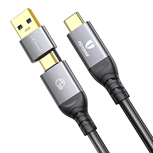 GiGimundo 20Gbps USB C Kabel (1M) für Thunderbolt 3, Unterstützt 4K 60Hz Video PD 100W, USB 3.2 Gen2x2 Schnell Ladekabel (2-in-1 USB A/C), Perfect für Mac Studio, Grafiktablett, Drohne, Display von GiGimundo