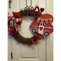 Valentine Kranz, Camping-Kranz, Haustür-Dekor von GiGisShopofDesigns