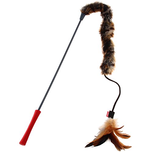 GiGwi 7014 Katzenspielzeug Feather Teaser Katzenangel mit natürlichen Federn und Plüsch, Federspielzeug / Katzenwedel GiGwi 7014 Katzenspielzeug Feather Teaser Katzenangel mit natürlichen Federn und Plüsch, Federspielzeug / Katzenwedel von GiGwi