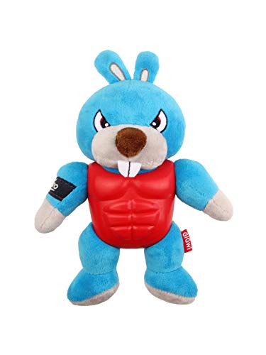 GiGwi I'm Hero TPR Armor Rabbit Plüsch Hundespielzeug mit Quietscher für Harte Kauer, Blau GiGwi I'm Hero TPR Armor Rabbit Plüsch Hundespielzeug mit Quietscher für Harte Kauer, Blau von GiGwi