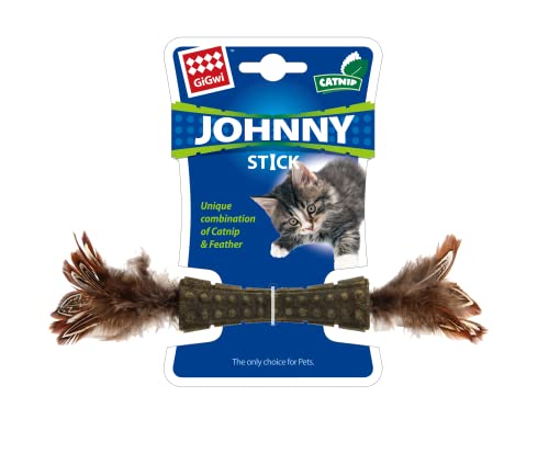 GiGwi Rosewood Haustierprodukte Katzenminze und Feder Johnny Stick Katzenspielzeug, interaktives Katzenspielzeug für Innen- und Außenkatzen, Weiß/Braun GiGwi Rosewood Haustierprodukte Katzenminze und Feder Johnny Stick Katzenspielzeug, interaktives Katzenspielzeug für Innen- und Außenkatzen, Weiß/Braun von GiGwi