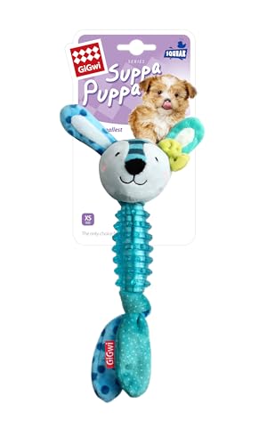 GiGwi Suppa Puppa Quietscher für Welpen und kleine Hunde, Blau GiGwi Suppa Puppa Quietscher für Welpen und kleine Hunde, Blau von GiGwi