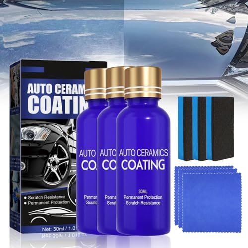 Auto 9H Ceramic Quick Effect Coating Agent, 2025 Neue Keramikbeschichtung Auto, Hochglanz Autolack Schutz für Werkstatt, Autopflege Set für Autobesitzer(3) von GiHie