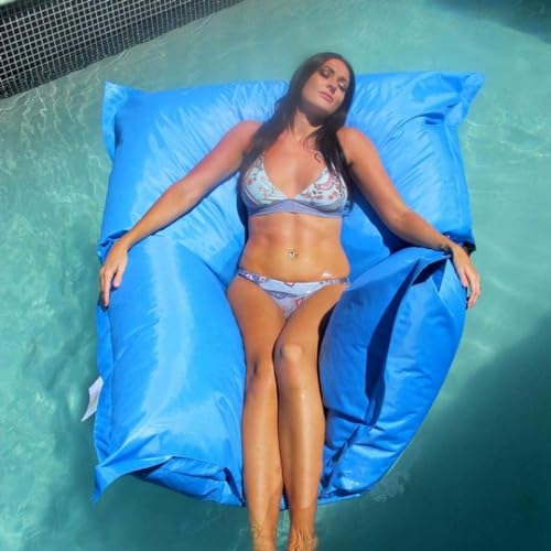 GiMLy Sitzsack Für Schwimmbad, Schwimmender Sitzsack Für Drinnen Und Draußen, Wasserdicht, Lounge/Stuhl/Sofa (Ohne Füllung),Blau von GiMLy