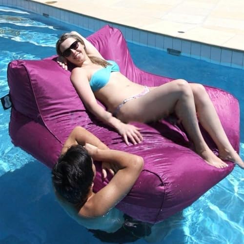 Schwimmender Sitzsack Für Den Pool – Wasserspiel-Loungesessel – Schwimmende Sitzsäcke Für Wasserbecken in Erwachsenengröße – Wiederverwendbarer Sitzsack Zum Schwimmen – Schwimmender Sonnenstuhl,B von GiMLy