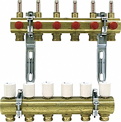 GIACOMINI Heizkreisverteiler Messing 1 Durchflussmesser 0- 5 - 5 l-min für 6 Gruppen- 3-4 Eurokonus GIACOMINI Heizkreisverteiler Messing 1 Durchflussmesser 0- 5 - 5 l-min für 6 Gruppen- 3-4 Eurokonus von Giacomini