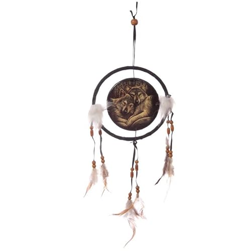Traumfänger kuschelnde Wölfe Gothic Esoterik Magie Wolf Indianer Federn Traumfänger kuschelnde Wölfe Gothic Esoterik Magie Wolf Indianer Federn von Giaeyhm