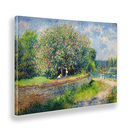 Giallobus - Bild - Druck AUF LEINWAND - Renoir - Kastanienbaum in Blüte - 100 x 140 cm von Giallobus