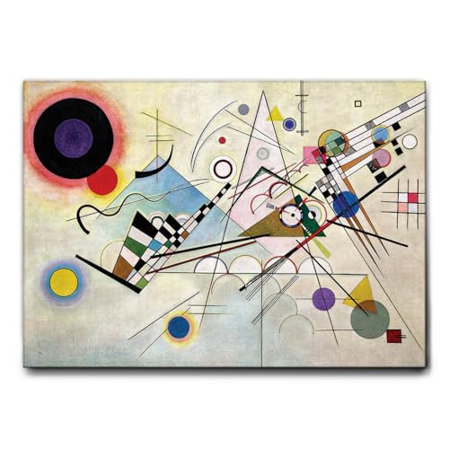 Giallobus - Gemälde - Vassily Kandinsky - Zusammensetzung Nr. 8 - Leinwand mit Standardrahmen - 100L x 70l cm - Bereit zum Aufhängen - Moderne Gemälde Giallobus - Gemälde - Vassily Kandinsky - Zusammensetzung Nr. 8 - Leinwand mit Standardrahmen - 100L x 70l cm - Bereit zum Aufhängen - Moderne Gemälde von Giallobus