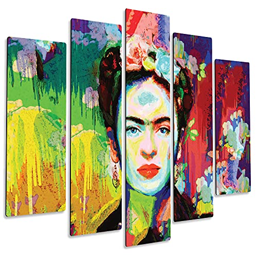 Giallobus - 5 Multi Panel Art Board - Frida - MDF-Holz - 140x100 von Giallobus