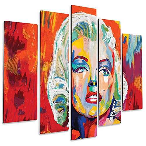 Giallobus - 5 Multi Panel Art Board - Marilyn - MDF-Holz - 140x100 von Giallobus