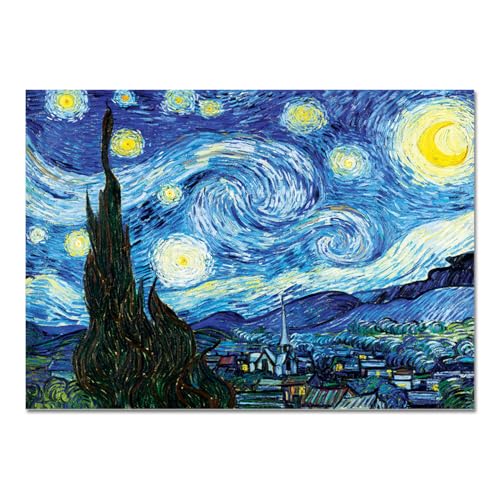 Giallobus - Gemälde - Vincent Van Gogh - Sternenklare Nacht - Acrylglas - 140x100 - Bereit zum Aufhängen - Moderne Gemälde für zu Hause Giallobus - Gemälde - Vincent Van Gogh - Sternenklare Nacht - Acrylglas - 140x100 - Bereit zum Aufhängen - Moderne Gemälde für zu Hause von Giallobus