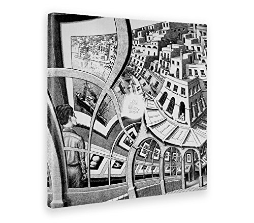 Giallobus - Bild - Druck AUF LEINWAND - Escher - Galerie DRUCKEN - 50 x 50 cm von Giallobus